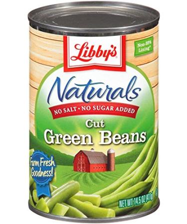 Libby's Naturals Cut Green Beans No Salt, No Sugar, 14.5 Ounce Cans (Pack of 12)
