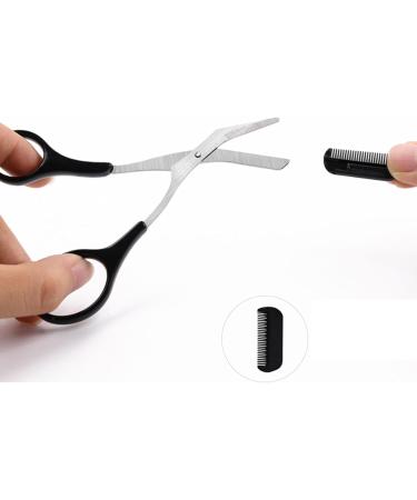 Eyebrow Trimmer for Women | Set of 3 Stainless Steel Scissors & Brush | Professional Hair Removal Tool for Men & Women - Buy Online on GoSupps.com
