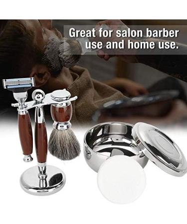 Shop Lefeda Simply Men's Beard Shaving Set - Stylish Stainless Steel Razor Stand & Brush - Perfect Gift (14x16.5cm) - International Shipping Available - Buy Online on GoSupps.com