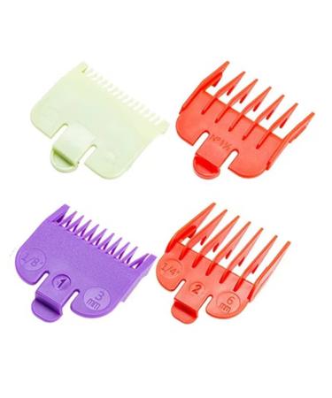 Professional Hair Clipper Guards Cutting Guides Compatible with Most Wahl Clippers (4 Pack)