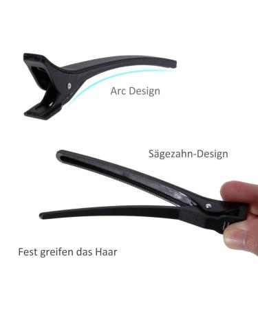 Pack of 12 Black Plastic Combi Clip Hair Clips - Durable Sectioning Hair Clamps for All Hair Types - Buy Online on GoSupps.com