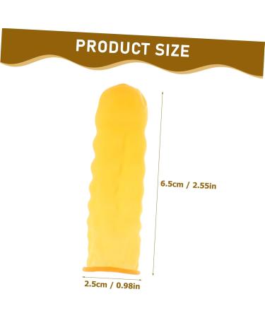 Veemoon 100pcs Nitrile Anti-Static Finger Cots - Protective Finger Sleeves for Ultimate Finger Relief | Portable Yellow Finger Covers 6.5x2.5cm - Buy Online on GoSupps.com