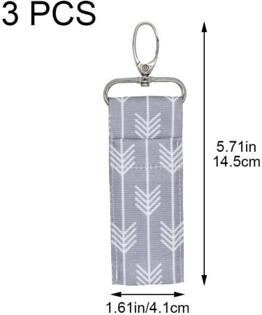  Wudaizhi 3pcs Lip Balm Bag Chapstick Bag Keyring Colourful Print Redistick Bag with Buckle for Women - Buy Online on GoSupps.com