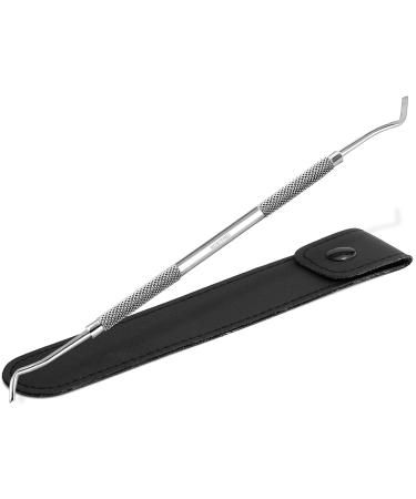 Corners foot care stainless steel foot care instrument with long cut ends - nail lifter nail care double instrument pedicure instrument with case.Specialist retail quality sanded ends