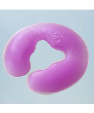 Exceart U-Shaped Face Cushion | Soft Silicone Spa Pillow for Face Massage - Violet Purple - Buy Online on GoSupps.com