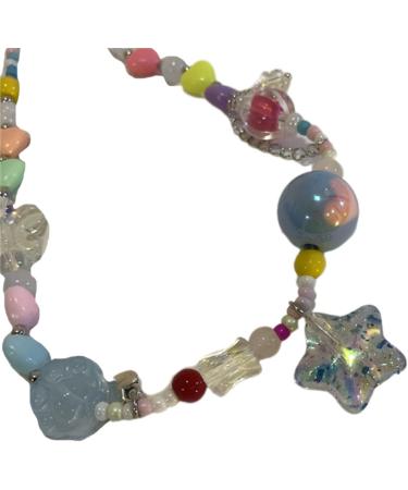 Egirl Jewelry: Colorful Beads Pendant Necklace DIY Y2K Star Charm Choker for Women | Punk Accessories | International Shipping - Buy Online on GoSupps.com