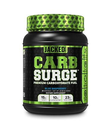 Carb Surge Carbohydrate Powder - Clean Workout Fuel w/ Carb10 Pea Starch & Cluster Dextrin for Enhanced Performance, Lean Muscle Mass, and More - Blue Raspberry Flavor, 30 SV
