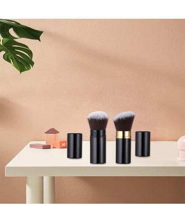 Tofbs Premium Kabuki Makeup Brushes Set - 2 Soft Cosmetic Brushes with Caps for Flawless Application - Portable Dome Shape Blush & Powder Brushes - Buy Online on GoSupps.com