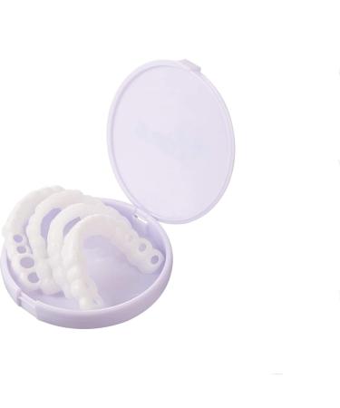 Provisional dentures 1 pair of cosmetic dentistry snap on instant perfect smile comfort fit flex teeth veneers teeth cosmetic stickers with toothbrush a size fits everyone