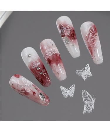 Flower Nail Silicone Mold 3D Butterfly Embossing Gel Print Stencil Nail Carving Template Tool For Nail Decors JT030 - Buy Online on GoSupps.com