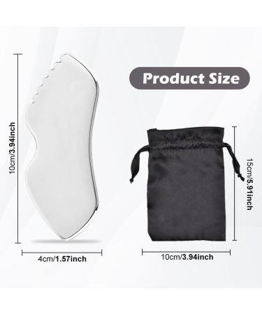 Premium Stainless Steel Gua Sha Facial Tool | Portable Skin Tightening & Massage | Upgrade Your Beauty Routine - Buy Online on GoSupps.com