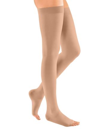 Medi Medive Elegance - 0260107 Demnacular Women's compression stockings with an open tip |CCL2 |Triked edge |Caramel |Gr.VII normal