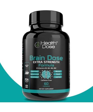 Brain Dose Premium Nootropics | Caffeine-Free Mental Focus & Energy | 60-Count for Men & Women - Shop Internationally - Buy Online on GoSupps.com