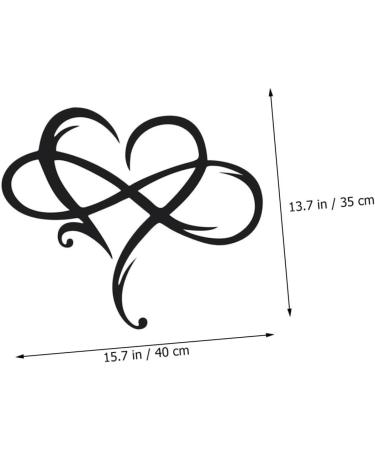 Cabilock 1pc Iron Pendant Home Pendant Heart Shaped Pendant Hanging Heart Wall Decor Decoration Love Black 40x35cm - Buy Online on GoSupps.com