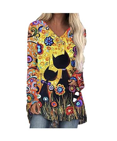 Casual Long Sleeve Blouses for Women red Shirts Women Dressy Blouses Women's Petite Clothes Chiffon White Blouse Yellow Scoop Neck top Plus Size Holiday Sweaters Zebra Blouses Long Causal Shirts