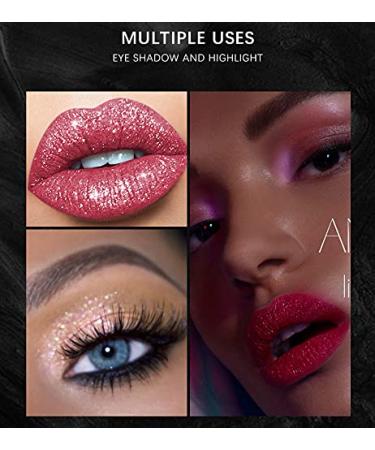 Dulele Lipstick Set - 12 Shiny Waterproof Colors | Long-Lasting Metallic & Matte Lip Gloss | Perfect for Halloween & Festivals | International Shipping - Buy Online on GoSupps.com