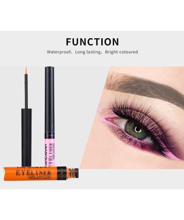 12 Colors Matte Liquid Eyeliner Set | Waterproof Neon Rainbow Eye Liners | Smudge-Proof Halloween Makeup Gift for Women - Buy Online on GoSupps.com