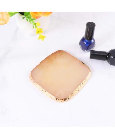 Angoily 1pc Manicure Nail Art Kit4 Nail Pigment Plate Color Palette Nails Nail Color Nail Drawing Color Nail Makeup Resin Tools Mixing Palette Gel Color Plate Polish Mix Nail Piece Toning 9X9cm Yellow - Buy Online on GoSupps.com