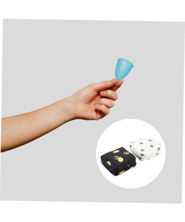 Buy Sewoart 2-Piece Women's Bandage Pack & Menstrual Cups | Portable Cosmetic Bag & Mini Organizer for Tampons & Pads - International Shipping Available - Buy Online on GoSupps.com