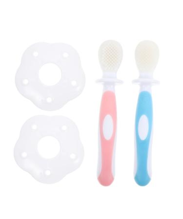 Beaupretty 2 sentences toothbrush children's toothbrush baby tooth cleaning tool children's tooth cleaning brush cleaning accessories children mouth cleaner silicone brush tooth cleaning accessories