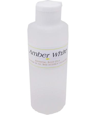 Amber: White Scented Body Oil Fragrance Flip Cap - Clear - 4 oz. - ID#117289 4 Fl Oz (Pack of 1)