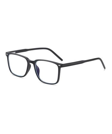 KDOQ Tr90 Light Frame Square Blue Light Blocking Glasses for Men and Women Anti Blue Ray Computer Eyewear Gloss Black