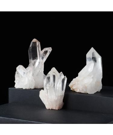 Crystal 1PC Natural Raw Clear Quartz Cluster White Crystal Stone Specimen Home Decoration Crafts Ornament Can be Used for ningxiao (Size : 30-50g) - Buy Online on GoSupps.com