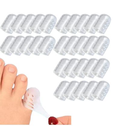 Silicone Anti-Friction Toe Protector Silicone Toe Guards Gel Toe Protectors Breathable Toe Covers Silicone Toe Protectors Sleeves Little Toe Protectors Caps Guards for Corns Blisters (30Pcs)
