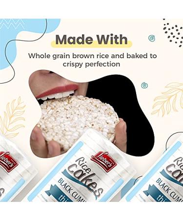 LIEBERS Vegan Rice Cakes - Black Cumin Snack, Kosher Certified | 3-Pack - Buy Online on GoSupps.com