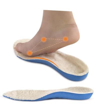 NOLITOY Sports Shoe Inserts - Soft Fleece Insoles for Plantar Support Comfort & Shock Absorption | Ideal for Casual Dress & Walking Boots - White Full Pad Size M - Buy Online on GoSupps.com