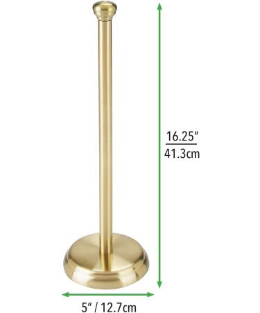mDesign Hyde Collection Metal Toilet Paper Holder - Soft Brass - Holds 3 Rolls - Buy Online on GoSupps.com
