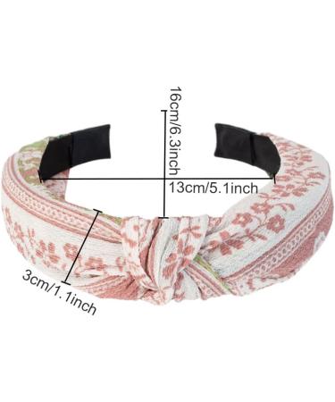 Headbands for Women Wide Flower Alice Band Knot Floral Fabric Headband Ladies Hairband Boho Hair Accessories for Women and Girl (10BOHO) - Buy Online on GoSupps.com