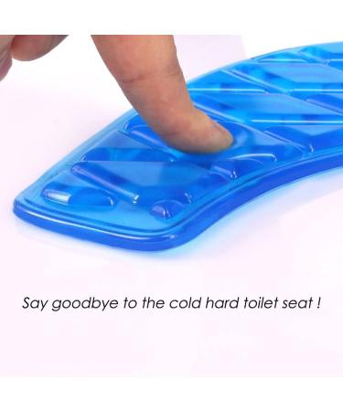 Kindax Gel Toilet Seat Cushion - Portable and Washable Cover (Blue) - Buy Online on GoSupps.com