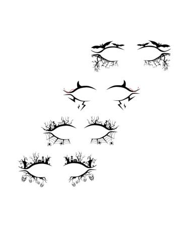 Didiseaon 12 Pairs Halloween Eyeliner Stickers Halloween Decor Festival Eye Sticker Creative Eyeliner Stickers