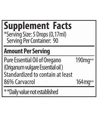 Zane Hellas 190mg Oregano Oil with 164mg Carvacrol - 100% Greek Undiluted Oil of Oregano - High Carvacrol Content - 0.5 fl. oz. (15ml) - Buy Online on GoSupps.com