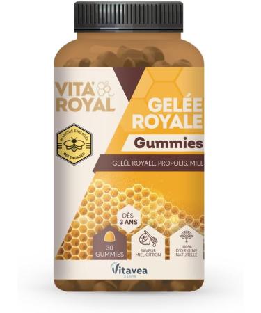 Vitavea - Royal Jelly Gummies - Natural Benefits of the Hive - Tone and Vitality - Royal Jelly Propolis Honey - 30 gummies - 15 days - Lemon honey flavor - Designed in France - Buy Online on GoSupps.com