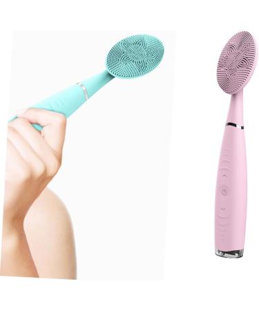 POPETPOP Face Wash Brush Gentle Exfoliating Brush Portable Skin Care Device Face Massager Face Exfoliator Facial Cleansing Pad Skin Cleansing Brush Facial Cleanser Massager Mild Face Brush 18.9*3.7cm - Buy Online on GoSupps.com