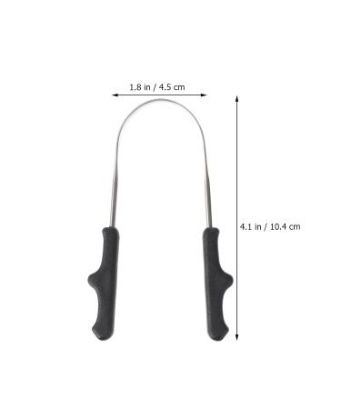 Healifty Stainless Steel Tongue Scraper Set - Medical Grade Tongue Cleaner with Storage Case for Men, Women, Kids - Reusable and Hygienic (Black) - Buy Online on GoSupps.com