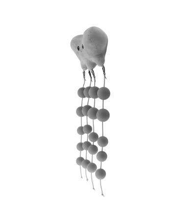 Naked dinner pillows with 20 massage balls cotton material portable size multifunctional to prevent back problems in the event of neck and headaches (gray)