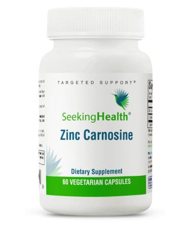 Seeking Health Zinc Carnosine 16 mg Zinc L-Carnosine Supports Healthy Immune System and Digestive Health Antioxidant Vegetarian and Vegan (60 Capsules)* - Buy Online on GoSupps.com