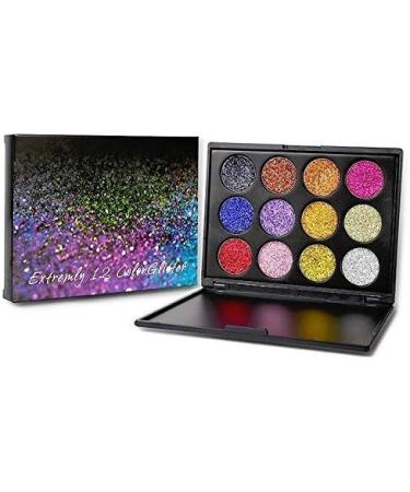 12 Colors Professional Makeup Powder Long Lasting Shimmer Eyeshadow Palette Mineral Pressed Glitter - Buy Online on GoSupps.com