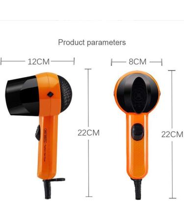 ADITAM Hair Dryer 800W Hair Dryer for Home with Collector Nozzle Configurations Heat Portable Hair Dryer for Bedroom and Student Travel/Orange Double The Comfort - Buy Online on GoSupps.com