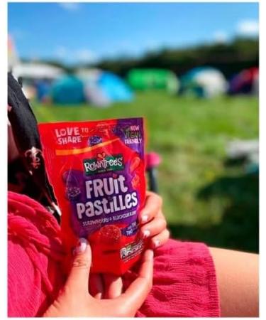 3 x Rowntree's Fruit Pastilles Strawberry & Blackcurrant Sweets Sharing Bag 143g Delicious Tasty And Twisty Treat Gift Hamper For Birthday Christmas Easter Sold By Kidzbuzz - Buy Online on GoSupps.com