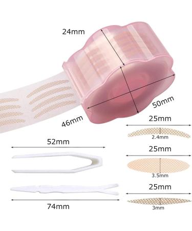 Invisible Fiber Double Eyelid Tape Stickers - 1800 PCS with Fork Rods and Tweezers - Buy Online on GoSupps.com