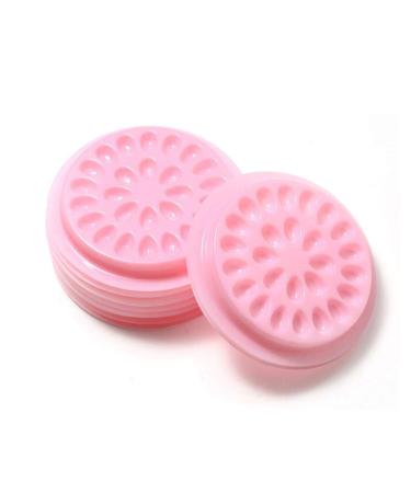 YOUNGFLY 50PCS Flower Shape False Eyelashes Extension Glue Holder Lashes Eyelash Pallet Plastic Pads 4.6CM