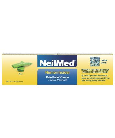 NeilMed Hemorrhoidal Pain Relief Cream with Aloe & Vitamin E | Soothes Burning Itching & Discomfort | 1.8 oz - Fast International Shipping - Buy Online on GoSupps.com