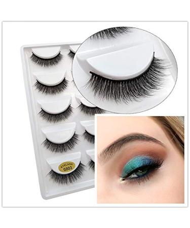 5 Pairs Long 3D False Eyelashes - Natural Look Black Eyelash Extensions for Stunning Makeup | G803 - Buy Online on GoSupps.com