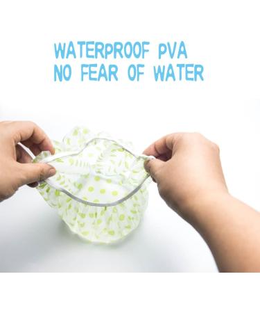 Shower Cap Waterproof Shower Caps for Women Reusable Plastic Shower Cap Large Elastic Bath Cap for Women Spa Salon Home Use and Hotel (3PCS) - Buy Online on GoSupps.com