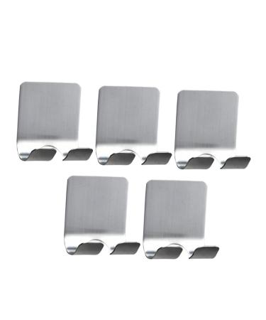 Childweet 5st Multifunctional hook clothes rack shaving hooks fast -paced hook razor hanging hook razor hook razor hanger plug aluminum alloy organizer 5.7x4.5cm silver