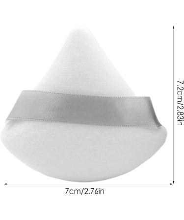 Triangle Pure Cotton Powder Fan-Shaped Makeup Puff Loose Powder Puff Space-Saving with Strong and Uniform Adhesion Suitable for Large Area Makeup/l White - Buy Online on GoSupps.com